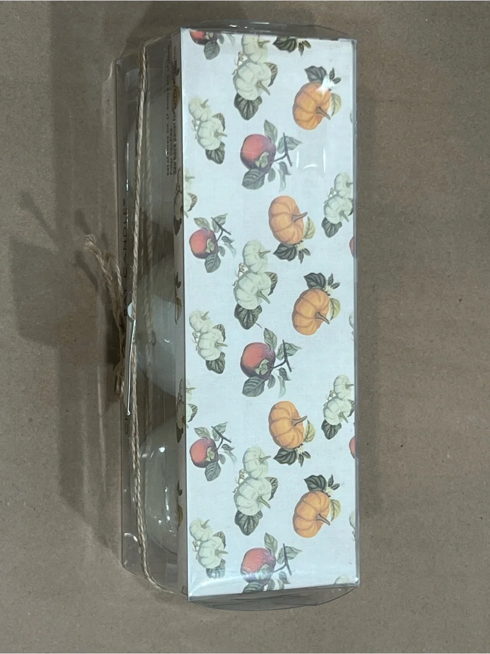 Set of 3 - 3x3 Pillar Candle White Pumpkin Scented Fall Thanksgiving